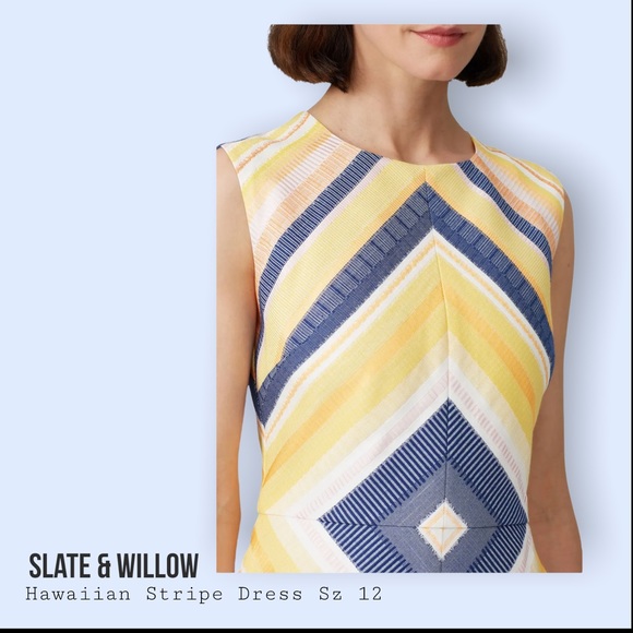 Slate & Willow (12) Hawaiian Stripe Sheath Dress - Picture 3 of 11